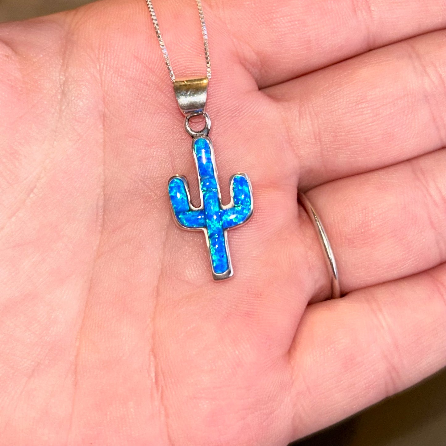 Azul Cactus Pendant